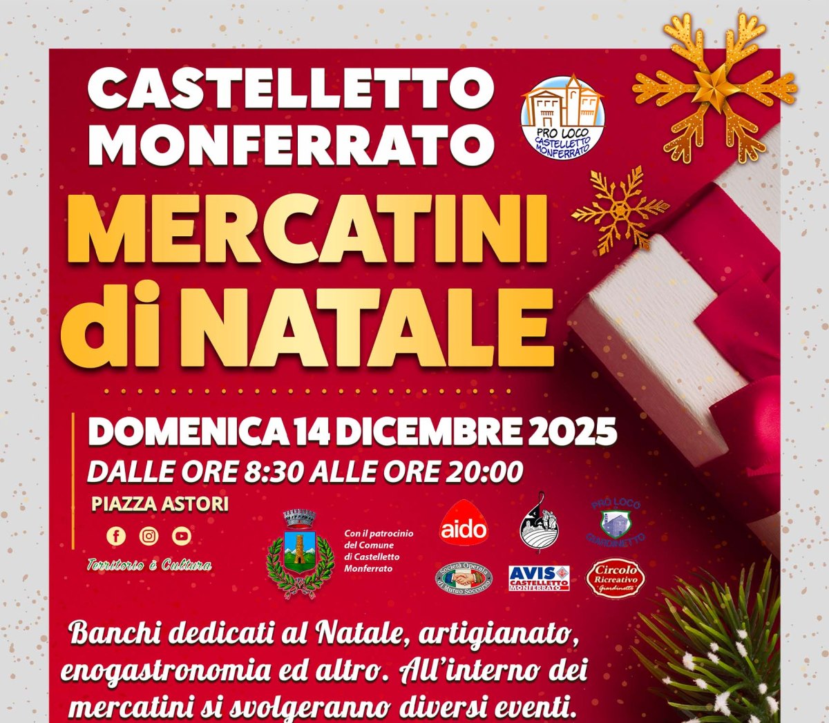 “Territorio è Cultura”: il Natale 2025 a Castelletto&nbsp;Monferrato